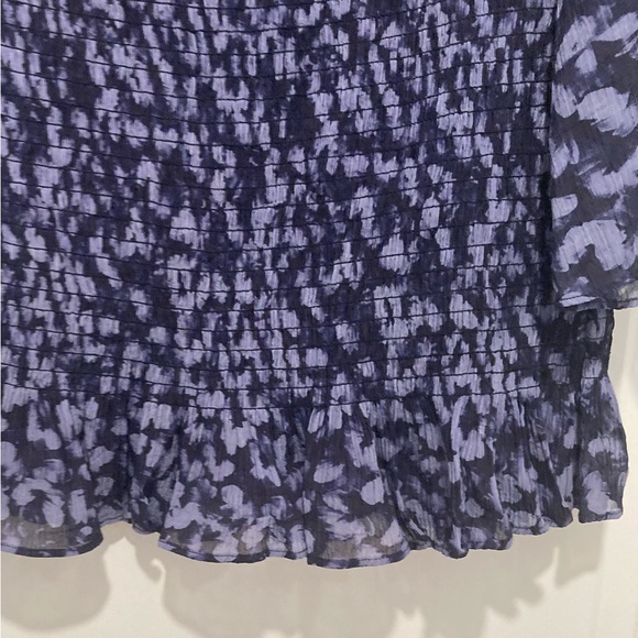 & Other Stories Blue Floral Smocked Blouse in Women's Size 12 - Picture 5 of 9